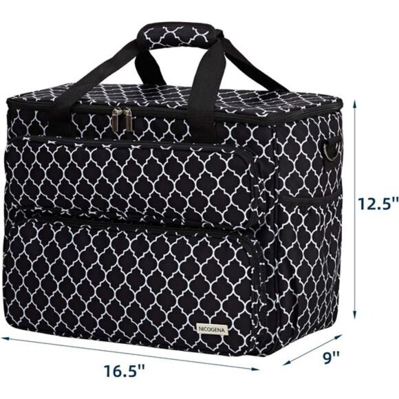 Sewing Machine Carrying Case, Universal Travel Tote Bag with Shoulder - Picture 2 of 14